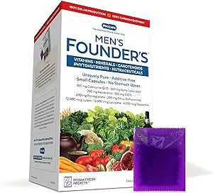 ANDREW LESSMAN Multivitamin-Men's Founders 30 Packets - More Than 40 Nutrients Plus High Potencies of All Essential Vitamins, Minerals, Phytonutrients, Carotenoids. Fácil de cambiar. No hay aditivos