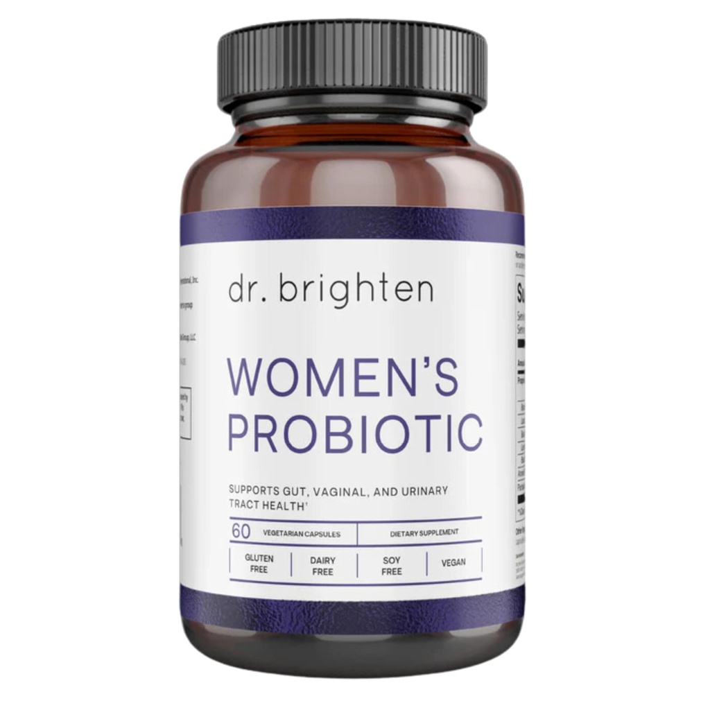 Dr. Brighten Women’s Probiótico - Probióticos, Prebióticos con Antioxidantes " Sunfiber for Healthy Hormones, Microbioma Equilibrio Femenino, Ovarios e Immune Health - 60 cápsulas