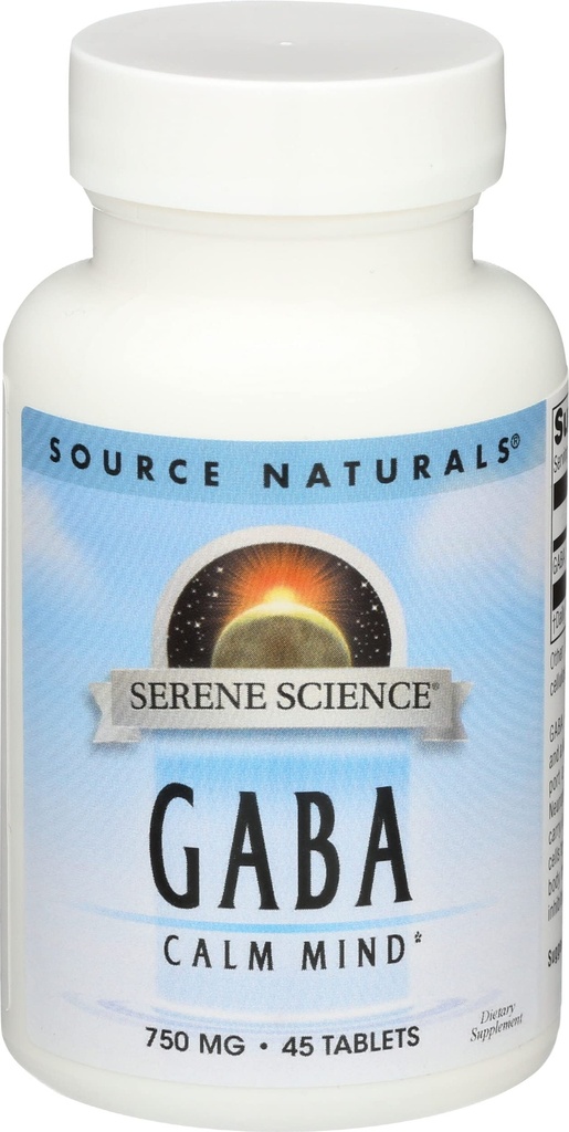Fuente Naturals Serene Science GABA, para una Mente Calma, 750mg - 45 Tablets