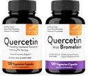 Sandhu's Quercetin 1000mg " Quercetin with Bromelain 1000mg Por Serving Bioflavonoids Suplemento Complejo vidas soporta Salud Inmune para Hombres "