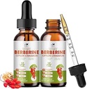Beberine Suplemento gotas líquidas, Berberine 1500mg con canela de Ceylán, Turmeric, Resveratrol, Melón de Bitter, Suplemento Vegan, soporta sistema de inmune " sistema digestivo - 2 FL Oz