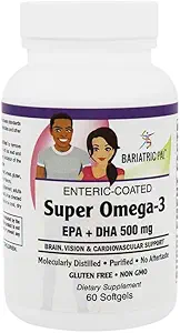 BariatricPal Super Omega-3 Softgels (60 Conde) ¡No hay sabor!