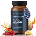 Mt. Angel Vitaminas Sangre Sugar Suplemento - Suplemento natural con Pysllium Husk, Berberina con canela de Ceylán, y vinagre de sidra de manzana - soporta los niveles saludables de azúcar en sangre - 60 cápsulas
