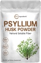 Micro Ingredientes Psyllium Husk Powder, 2lbs (32oz) Silencio Daily Soluble Fiber Supplement ← India Origin Silencio Natural Prebióticos &amp; Probióticos ← Apoyo Digestivo Salud permanenteNon-GMO, Keto Friendly, Vegan