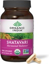 ORGANIC INDIA Shatavari Capsules - Herbal Supplement, Supports Hormonal Balance, Immune System Support, Vegan, Gluten-Free, USDA Organic, Supports Reproductive Health - 180 Capsules