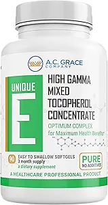 UNIQUE E A.C. Grace Company, Mixed Tocopherols Concentrate Softgels, 90 Count