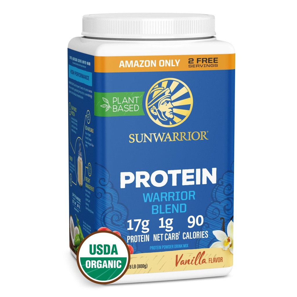 Pólvora orgánica de proteína basada en plantas orgánicas ← Pólvora de proteína orgánica vegana Vainilla saboreado con Aminoácidos de BCAA " Cáñamo de cáñamo " Pea Blend ← Filler de soya no Gluten libre (Vanilla, 32 servidumbres)