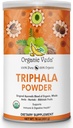 Orgánica Veda Triphala Powder con Amla, Haritaki, Bibhitaki Frutas - 100% Natural Ayurvedic Triphala Powder - Mejora el soporte inmunitario, Digestión, Colon Cleanse, Skin Health - Vegan, Non-GMO - 16oz