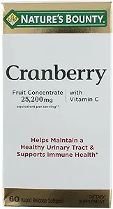 Nature's Bounty Cranberry Dietary Supplement 60 Soft Gels (Pack of 3)
