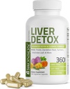 Bronson Liver Detox Advanced Detox &amp; Cleansing Formula Supports Health Liver Function with Milk Thistle, Dandelion Root, Turmeric, Artichoke Leaf &amp; More, Non-GMO, 360 Vegetarian Capsules