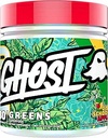 GHOST Greens Superfood Powder, Old School Apple - 30 Servings - 19 Super Greens &amp; Reds, Frutas, Verduras, Spirulina, " Chlorella, Prebióticos, 10 Billion CFU Probiótico " Enzymes Digestivos - Soy-Free