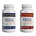 VitasupportMD - Vein &amp; H Fórmula Bundle - Soporte para Veinas Legislativas " Hemorrhoidal Veins - 2x60 Capsules - Diosmin " Hesperidin de 1000 mg MPFF, Extracto de semillas de castaño, Apoyo a la circulación, No GMO