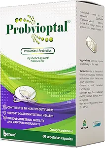 Probvioptal, 60 cápsulas, Probióticos " Prebióticos, Duocap, 1 billón CFU, Gluten Free