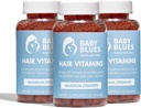 Baby Blues Postpartum Hair Pérdida Vitaminas - Full Hair Cycle Pack - con Biotina, Collagen, &amp; Folate