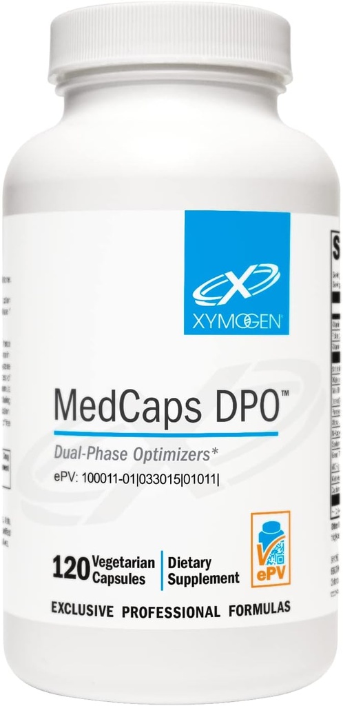 XYMOGEN Medcaps DPO - Dual Phase Optimizers for Liver Detox, Cleanse and Health - Liver Support Supplement with Milk Thistle, Alpha Lipoic Acid and Artichoke Extract - Vegetarian (120 cápsulas)