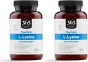 Mercado completo de alimentos, L-Lysine doble fuerza, 100 ct (Pack de 2)