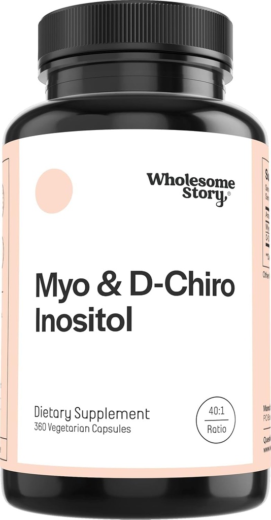 Wholesome Story Myo-Inositol " D-Chiro Inositol Supplement for Women TEN Fertility Supplements for Hormonal Balance " Ovarian Health Support TEN Myoinositol TEN Ideal 40:1 Ratio ANTE 90 Servings