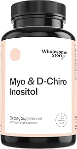 Wholesome Story Myo-Inositol " D-Chiro Inositol Supplement for Women TEN Fertility Supplements for Hormonal Balance " Ovarian Health Support TEN Myoinositol TEN Ideal 40:1 Ratio ANTE 90 Servings