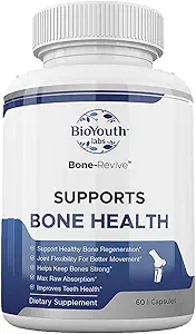 Labs Natural Bone Strength Suplementos para Adultos, 60 Capsules - Nutritious Blend of Coleus Forskohlii, Creatine, Magnesium, Vitamin K2 " C for Better Bone Health " Growth.