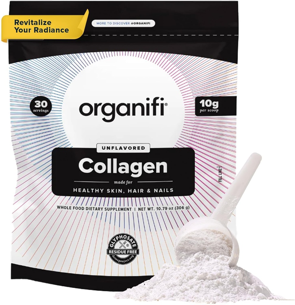 Colágeno organizado - Pelo más completo, uñas más fuertes y piel radiante - Reponer y Recompilar su cuerpo - Sin gluten, libre de lácteos y libre de soja péptidos multi colágeno, 30 piezas