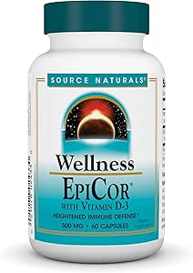 Fuente Natural Wellness EpiCor con vitamina D-3 para la Defensa de Inmuno Aligerado* - 60 cápsulas