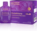 Suplemento Liposomal Glutathione – 500mg Glutathione con PQQQ, CoQ10 & Vitamina C – Antioxidante de alta absorción para el soporte energético de inmunológico – Flavor de uva, 30 Pouch