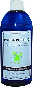 Immune Perfecto - Minerales de Trace de Partícula Atómica de Plata Colloidal, Cobre y Zinc - Perfecto a la carta Apoyo metabólico - 8 oz. (236 ml)
