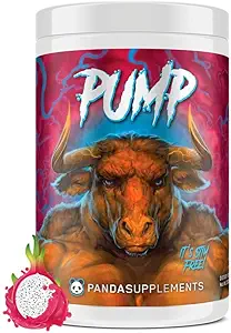 Bomba Panda, Pre-Workout, Fórmula No-Clump w/10G L-Citrulline Malate, Alpha GPC, Lions Mane,CognatiQTM,VasoDrive-AP® 40 Scoops (Rainbow Dragonfruit)