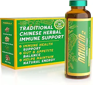 Herbal Immune Support & Adaptogen Drink - 12 Vials (40ml) Silencio 30 Años de Wellness Herbal para la Vitalidad, Energía &amp; Salud Digestiva - Licorice Root, Astragalus, Hedyotis, Reishi Mushroom Extract