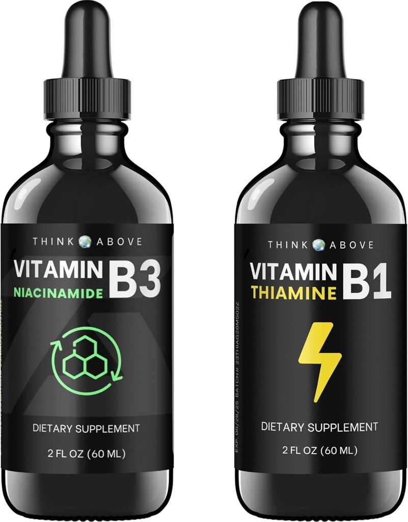 Liquid Vitamin B3 + Liquid Vitamin B1-2oz 60 ml per Bottle