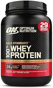Optimum Nutrition Gold Standard 100% Whey Protein Powder, Double Rich Chocolate 1.98 Libra (Packaging May Vary)