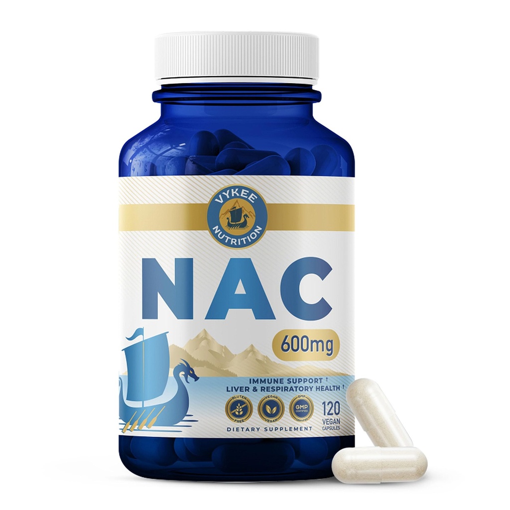 Cápsulas NAC – 600mg N-Acetyl L-Cysteine ← Vegan, Non-GMO tóxico apoya la producción antioxidante, la salud del hígado " función inmune TEN 120 Cápsulas