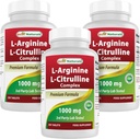 Mejores Naturales L-Arginina L-Citrulline Complejo 1000 mg 250 Tabletas (250 Cuenta (Pack of 3))