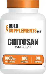 BulkSupplements.com Chitosan Capsules - Chitosan Supplements, Chitosan 1000mg - de Shellfish, 2 Capsule per Serving, 180 Capsules (Pack of 1)