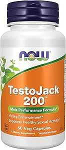 AHORA Alimentos Suplementos, TestoJackTM 200 con Tongkat Ali, Tribulus, Maca y Horny Goat Weed, 60 Veg Capsules
