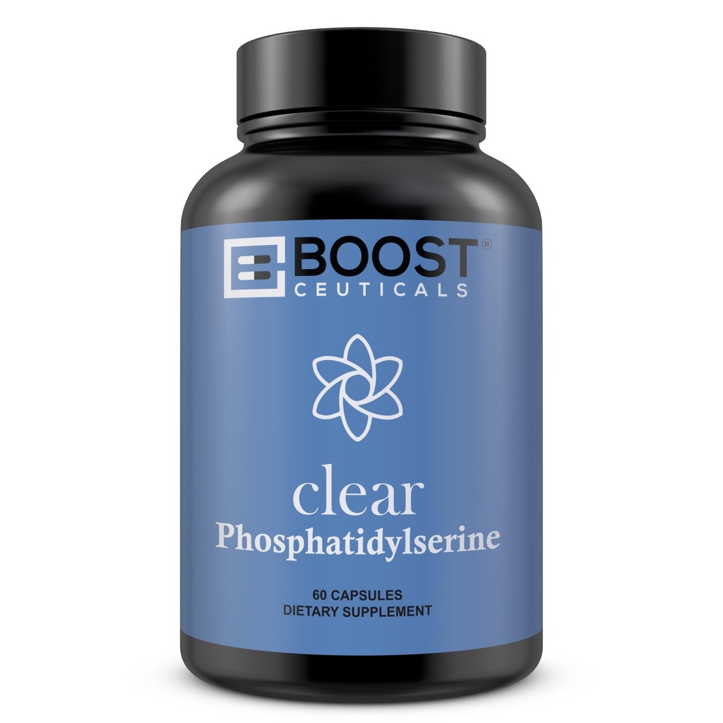 BoostCeuticals Phosphatidylserine 500mg Complex - Vegan Brain Sleep Support Supplement – Phosphatidylserine 100mg Plus Ginko Biloba, Gotu Kola &amp; More – No Stearates Non-GMO Gluten Free 90 Ct