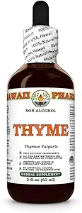 Extracto libre de alcohol tomillo, glicerita para soporte antioxidante, promueve el confort respiratorio, aumenta la inmunidad, la piel de nueces y el cabello, apoya la defensa natural - 2 fl.oz