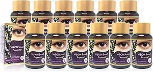 Vision Smart Supreme - Suplemento Ojo Superior, Ingredientes Nutraceuticos Premium con 210 mg de Antocianinas Puras de D3R y C3R, Cápsulas Veggie. Producto de USA (12 Botellas)