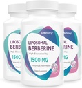 Beberine HCL Suplemento 1500mg - Alta biodisponibilidad Liposomal Berberine Capsules for Women and Men, AMPK Activator for Cardiovascular Health, Sugar-Free, Non-GMO,180 Softgels