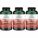 Aceite de oliva virgen extra Swanson - Suplemento natural Apoyo a la salud cardiovascular w / ácidos grasos esenciales - Hecho w / fruta de oliva fría presidida orgánica - (120 Softgels, 1g Cada) 3 Pack