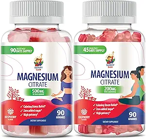 Magnesium Gummies for Kids &amp; Adults - Calm Magnesium Chews - Magnesium Citrate Chewable Suplemento para Mood &amp; Muscle Support