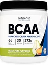 Nutricost BCAA Powder 2:1:1 (Peach Pear, 30 Servings) - Aminoácidos de cadena ramificados