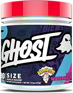 GHOST Size Muscle Builder Suplemento dietético - Warheads Sour Watermelon, 30 Servings - Crecimiento del musculo crema y suplementos de construcción de fuerza para hombres &amp; mujeres - Gratis de azúcar &amp; Gluten, Vegan