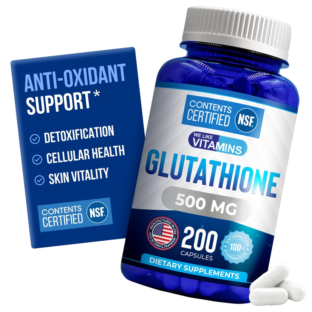 Nos gusta Vitaminas Silencio NSF Certified Glutathione Suplemento Silencio Fabricado en EE.UU.