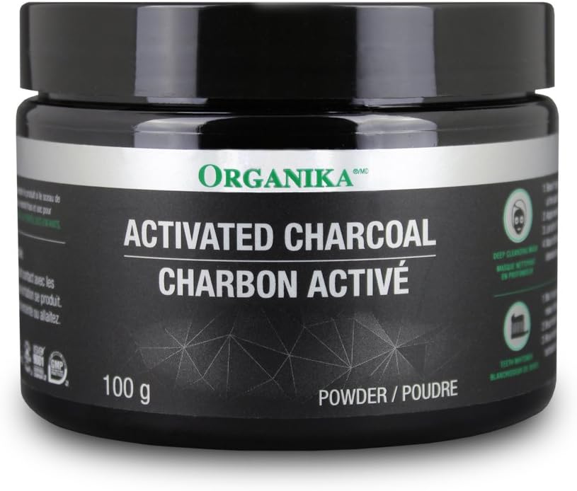 Pólvora de carbón ORGANIKA activada, 100 GR
