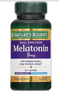 Bounty Melatonin 5 mg Bi-Layer Tablets 60 ea (Pack of 3)