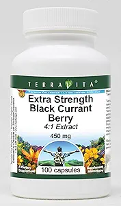 Extra Strength Black Currant Berry 4:1 Extracto - 450 mg (100 cápsulas, ZIN: 514114) - 3 Pack