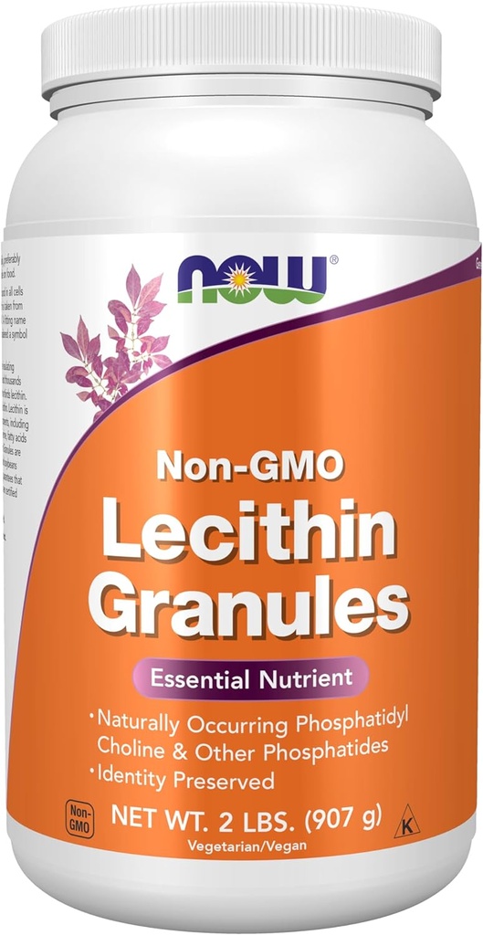 AHORA Suplementos de alimentos, Granulos Lecithin con fosfatidilo de origen natural y otros fosfatidos, 2 libras