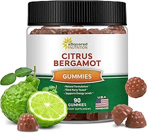 aSquared Nutrition Citrus Bergamot Gummies - Citrus Bergamot Extract Supplement 500mg Por Serving - Pure Gummy Alternative to Capsules & Pills