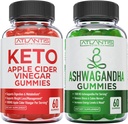 60 Keto Apple Cider Vinegar Gummies Advanced Weight Pérdida + 60 Ashwagandha Gummies - 1500MG Ashwagandha Por Serving
